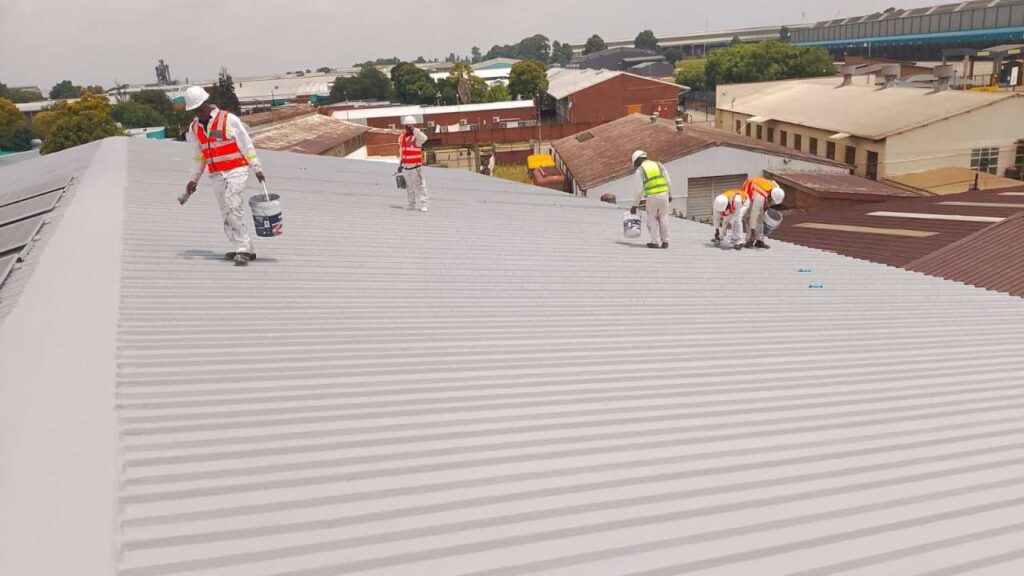Industrial roof prepared for solar installation