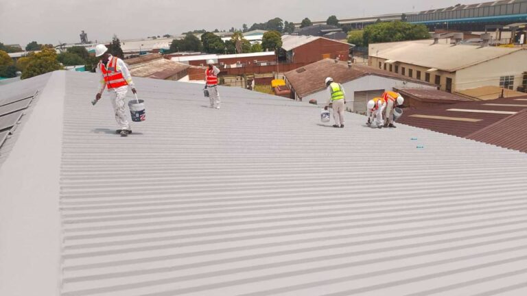 Industrial roof prepared for solar installation